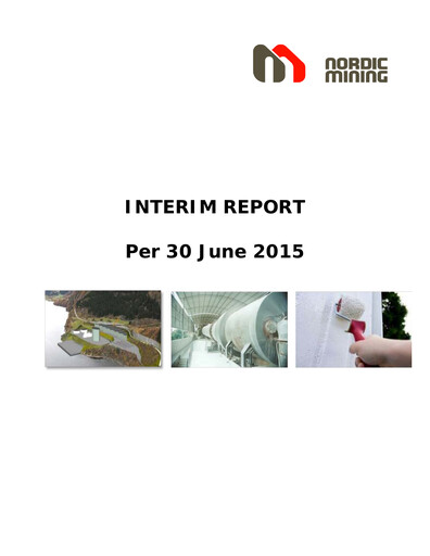 Thumbnail Nordic Mining ASA Quarterly Report 2015-q2