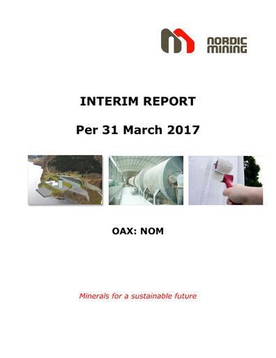 Thumbnail Nordic Mining ASA Quarterly Report 2017-q1
