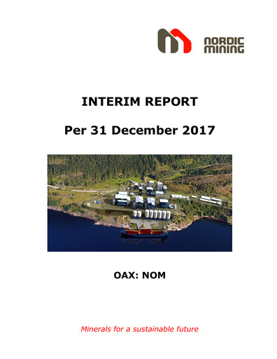 Thumbnail Nordic Mining ASA Quarterly Report 2017-q4