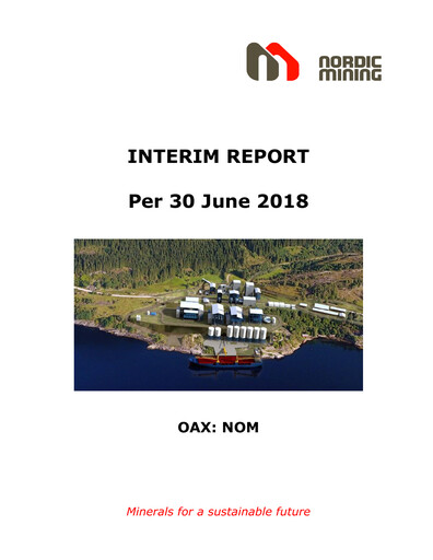 Thumbnail Nordic Mining ASA Quarterly Report 2018-q2