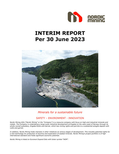 Thumbnail Nordic Mining ASA Quarterly Report 2023-q2