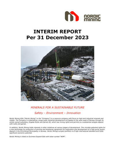 Thumbnail Nordic Mining ASA Quarterly Report 2023-q4