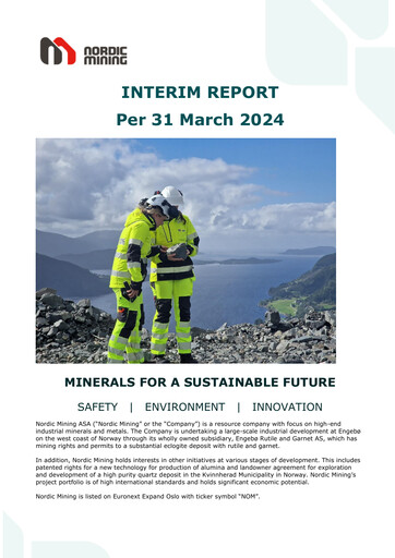 Thumbnail Nordic Mining ASA Quarterly Report 2024-q1