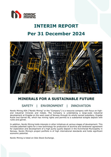 Thumbnail Nordic Mining ASA Quarterly Report 2024-q4