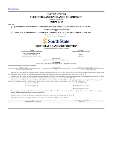 Thumbnail South State Corp Quarterly Report 2025-q3