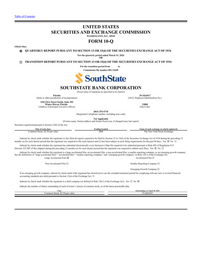 Thumbnail South State Corp Quarterly Report 2026-q1