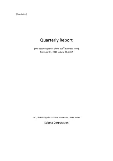 Thumbnail Kubota
 Quarterly Report 2017-q2