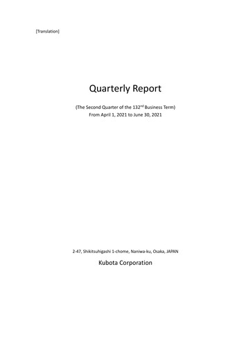 Thumbnail Kubota
 Quarterly Report 2021-q2