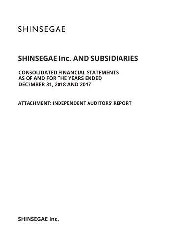 Thumbnail Shinsegae Financial Statement 2017-2018