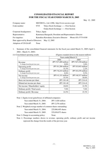 Thumbnail Secom
 Financial Statement 2005