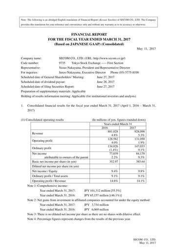 Thumbnail Secom
 Financial Statement 2017