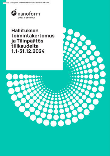 Thumbnail Nanoform Finland Financial Statement 2024