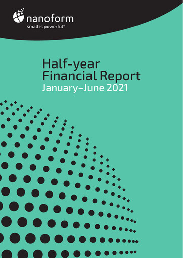 Vorschaubild Nanoform Finland Halbjahresbericht 2021-h1