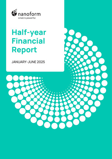 Vorschaubild Nanoform Finland Halbjahresbericht 2025-h1