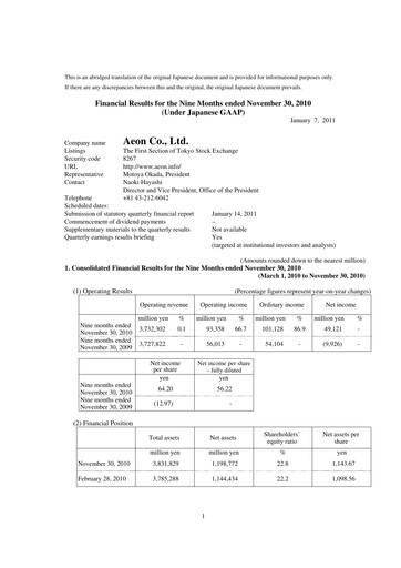 Thumbnail Aeon Financial Report fy2010-9m