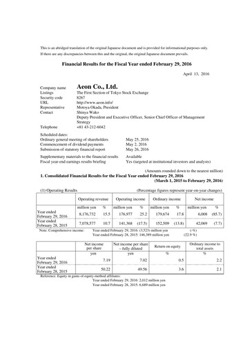 Thumbnail Aeon Financial Report fy2016