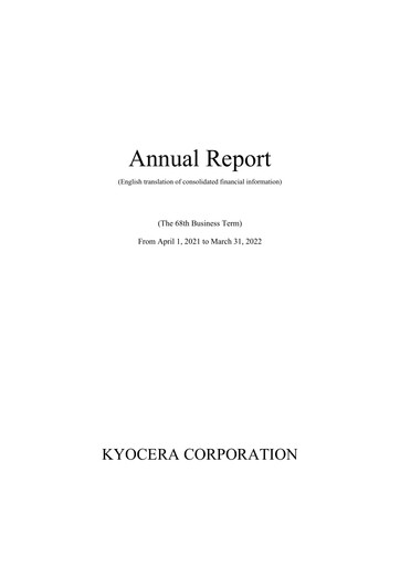 Thumbnail Kyocera
 Annual Report fy2022
