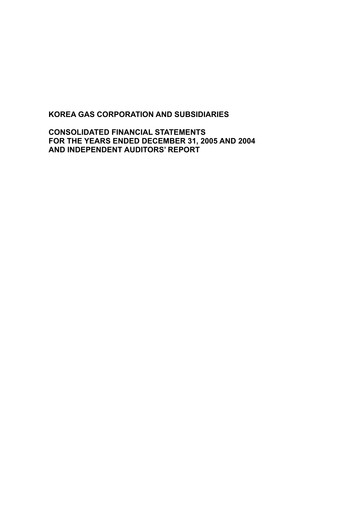 Thumbnail Korea Gas Financial Statement 2004-2005
