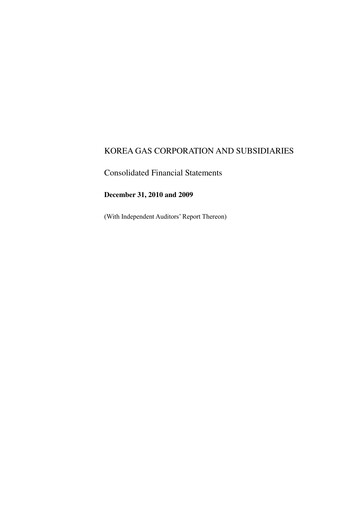 Thumbnail Korea Gas Financial Statement 2009-2010