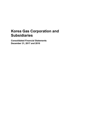 Thumbnail Korea Gas Financial Statement 2016-2017