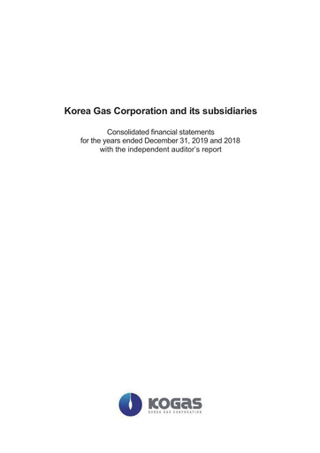Thumbnail Korea Gas Financial Statement 2018-2019