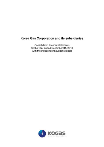 Thumbnail Korea Gas Financial Statement 2018