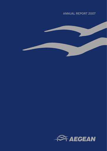 Miniature Aegean Airlines Rapport annuel 2007