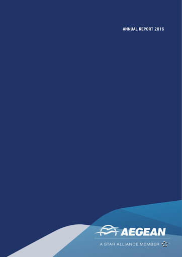 Miniature Aegean Airlines Rapport annuel 2016