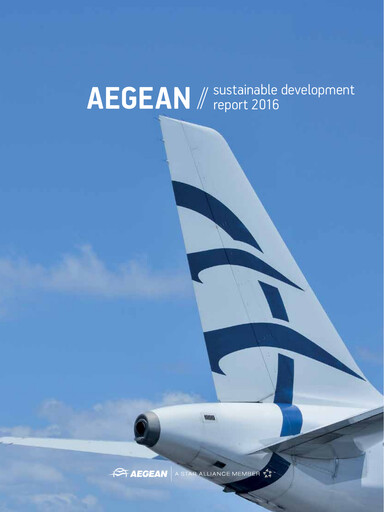 Thumbnail Aegean Airlines Sustainability Report 2016