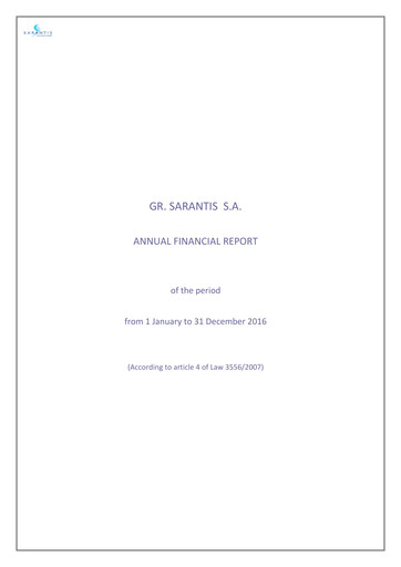 Thumbnail Gr. Sarantis S.A. Financial Report 2016