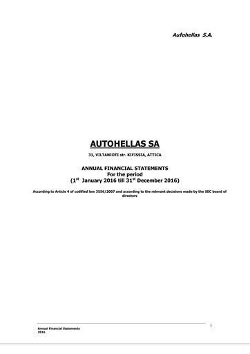 Thumbnail Autohellas Financial Statement 2016