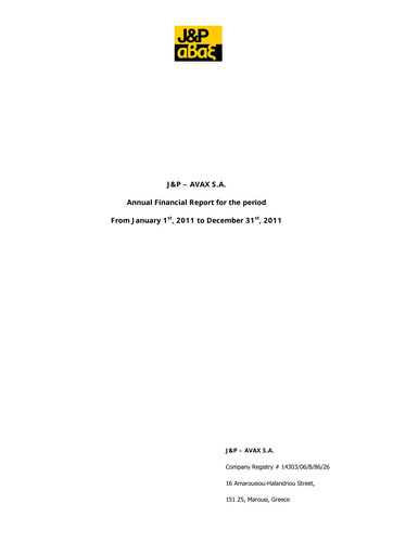 Thumbnail Avax S.A. Financial Statement 2011