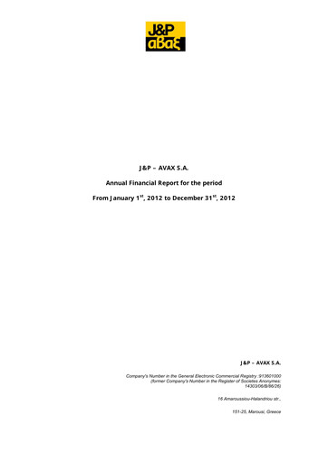 Thumbnail Avax S.A. Financial Statement 2012