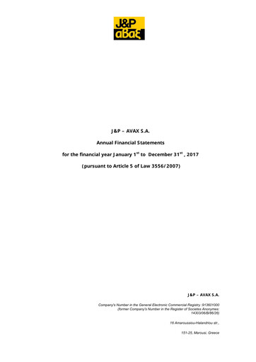 Thumbnail Avax S.A. Financial Statement 2017