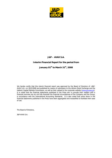 Thumbnail Avax S.A. Quarterly Report 2008-q1