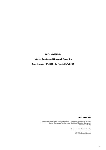 Thumbnail Avax S.A. Quarterly Report 2014-q1