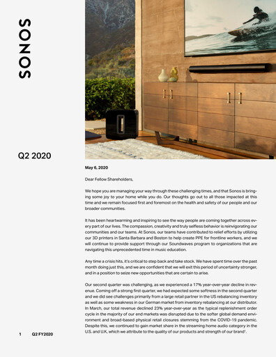 Thumbnail Sonos
 Quarterly Report 2020-q2