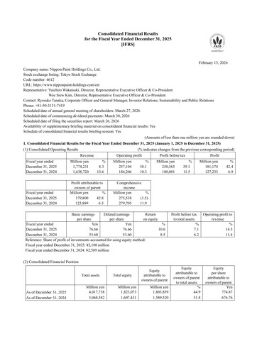 Vorschaubild Nippon Paint
 Finanzmitteilung fy2025