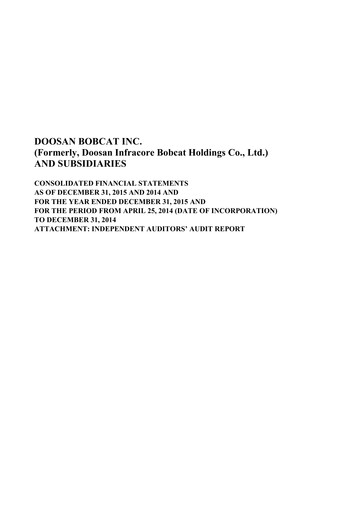 Thumbnail Doosan Bobcat Financial Statement 2015