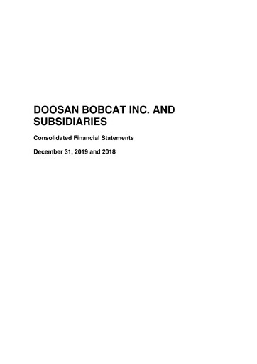 Thumbnail Doosan Bobcat Financial Statement 2019