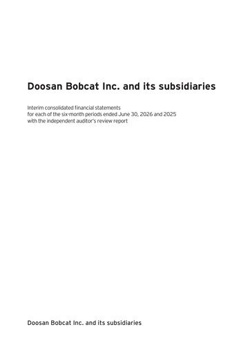 Thumbnail Doosan Bobcat Half-year Report 2026-h1