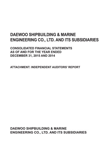 Thumbnail Hanwha Ocean (DSME) Financial Statement 2015