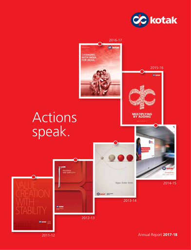 Miniature Kotak Mahindra Bank
 Rapport annuel 2017