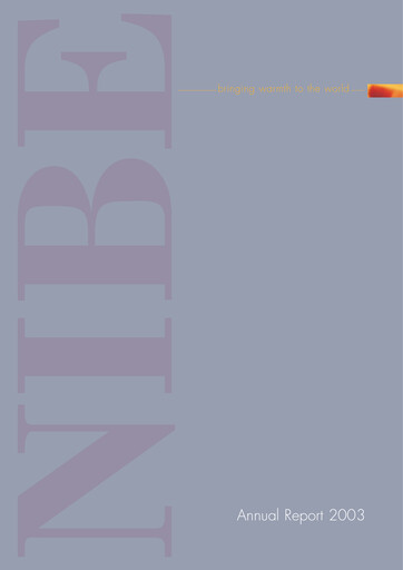 Thumbnail NIBE Industrier Annual Report 2003