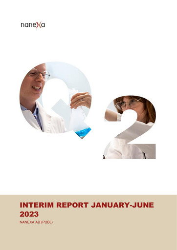 Miniature Nanexa AB Rapport semestriel 2023-h1