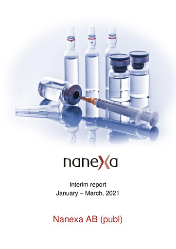 Miniature Nanexa AB Rapport trimestriel 2021-q1