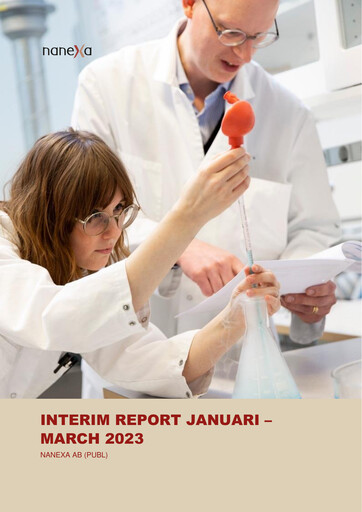 Miniature Nanexa AB Rapport trimestriel 2023-q1