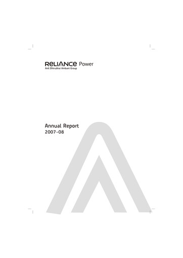 Thumbnail Reliance Power
 Annual Report 2007-2008