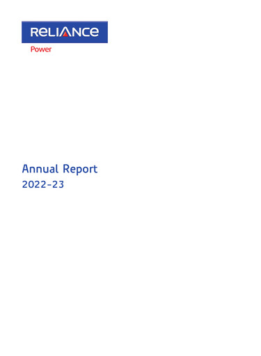 Thumbnail Reliance Power
 Annual Report 2022-2023