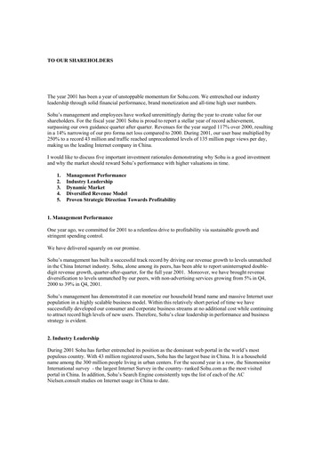 Thumbnail Sohu.com Annual Report 2001